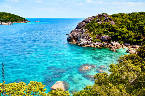 Quadro su tela Tropical beach, Similan Islands, Andaman Sea, Thailand