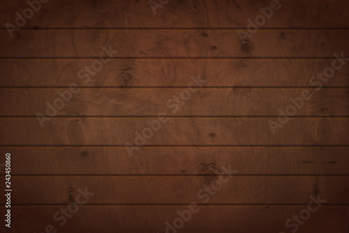 Wooden background. Vector texture of brown table.