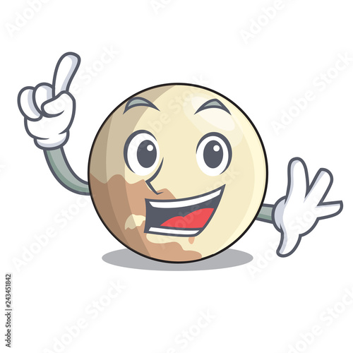 Finger Pluto planet isolated in with mascot