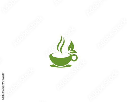 Cup of tea logo template vector icon
