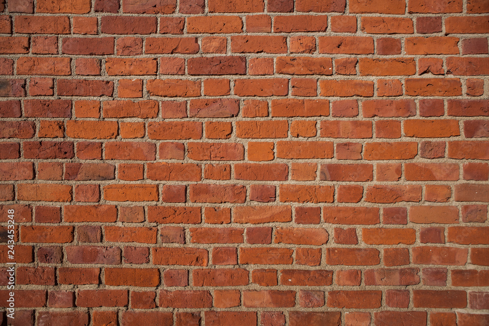 Obraz premium Fragmenty muru z cegły klinkierowej