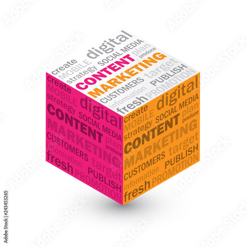 CONTENT MARKETING Vector Tag Cloud