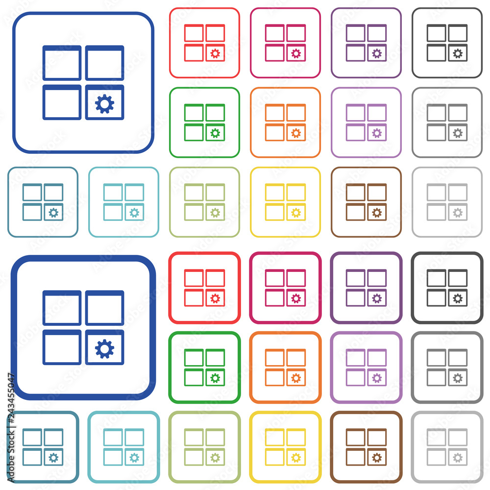 Dashboard settings outlined flat color icons Dashboard settings outlined flat color icons