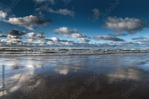 Cold day by Baltic sea, Liepaja, Latvia.