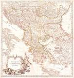 1752, Vaugondy Map of Greece, Macedonia and Albania