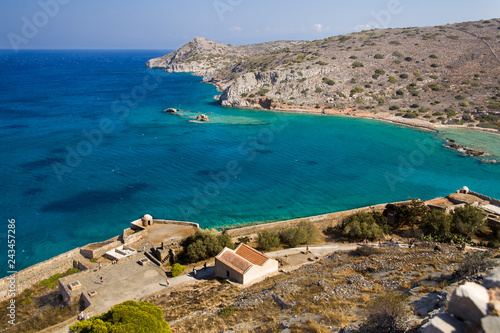 View from the Spinalonga fortress on the island.