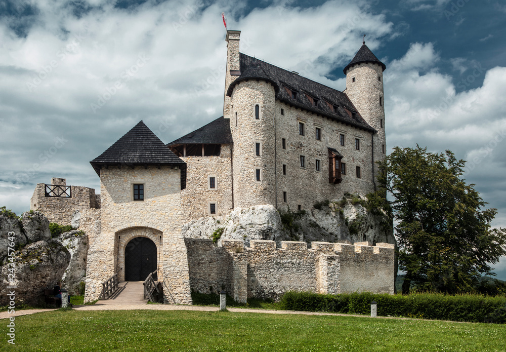 A renovated and old medieval castle.