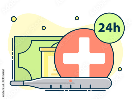 medical set, the concept of high cost of drugs and corruption