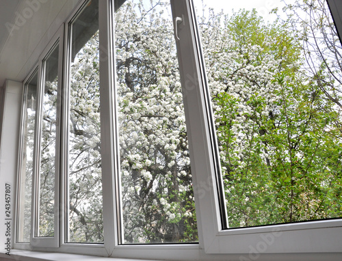 Metal-plastic windows in the loggia