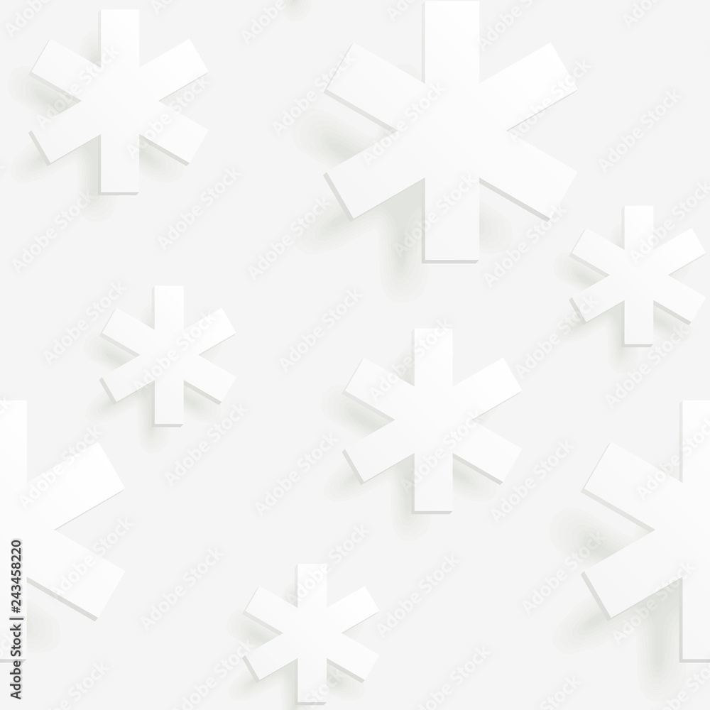Paper cut winter pattern. Seamless pattern with snowflakes. Vector illustration that simulates the cut out paper style. Paper cut winter pattern. Seamless pattern with snowflakes. Vector illustration that simulates the cut out paper style.