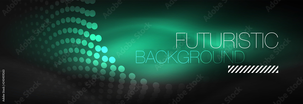Glowing neon circle line dots, round line design, abstract style on black background. Neon abstract round circles Magic neon lights and glowing dots Glowing neon circle line dots, round line design, abstract style on black background. Neon abstract round circles Magic neon lights and glowing dots