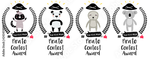 Pirate Cute Award Badges