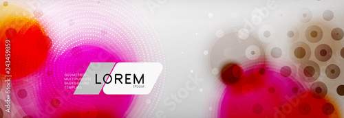 Background abstract - blurred dotted color circle shape, techno bubbles