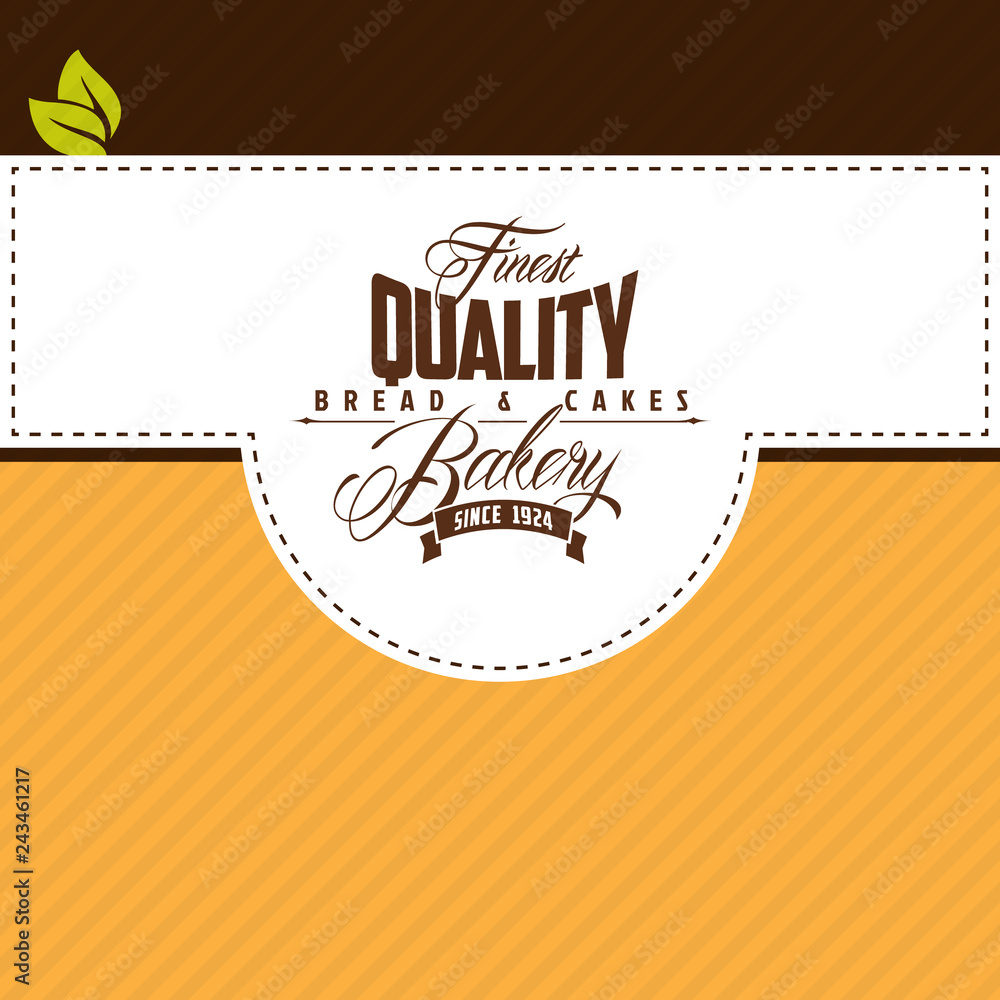 Vector bakery flat label template for fresh bread Stock Vector Adobe
