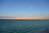 Dead Sea seascape lit by the evening sun