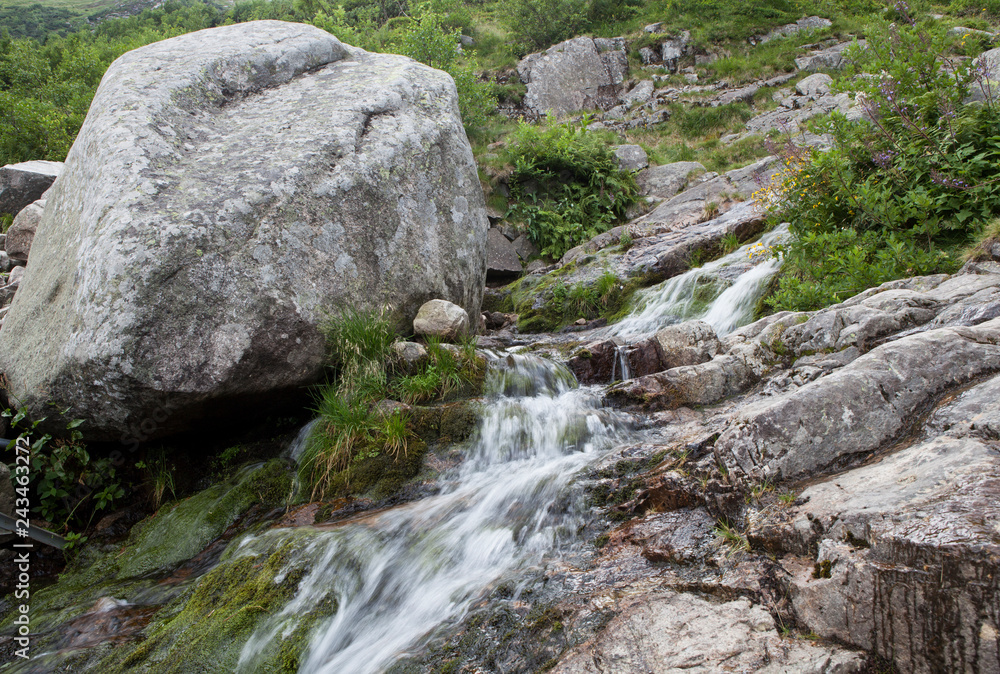 Mountain stream in Europe. Mountain stream in Europe.