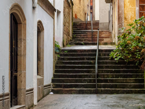 Foto Steps and handrails in the rain - Cee, Galicia, Spain