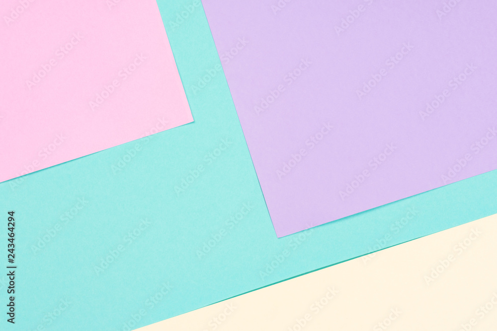 abstract modern blue, pink, purple and yellow background with copy space