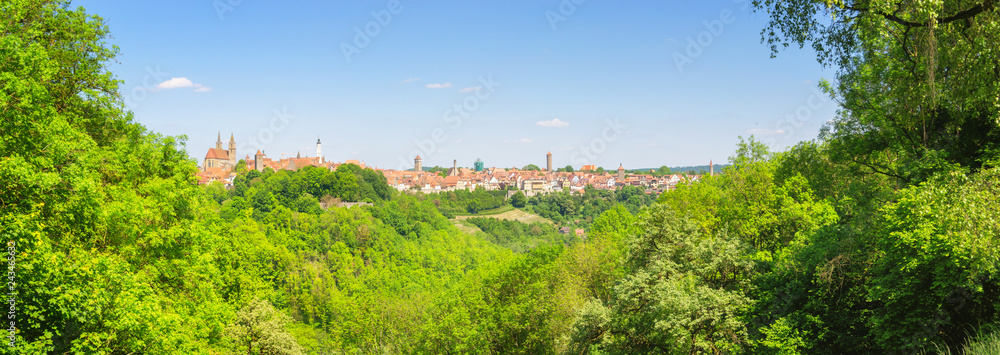 Panoramic View of Rothenburg ob der Tauber, Germany