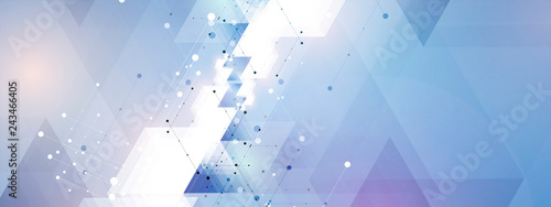 Abstract hexagon background. Technology poligonal design. Digital futuristic minimalism
