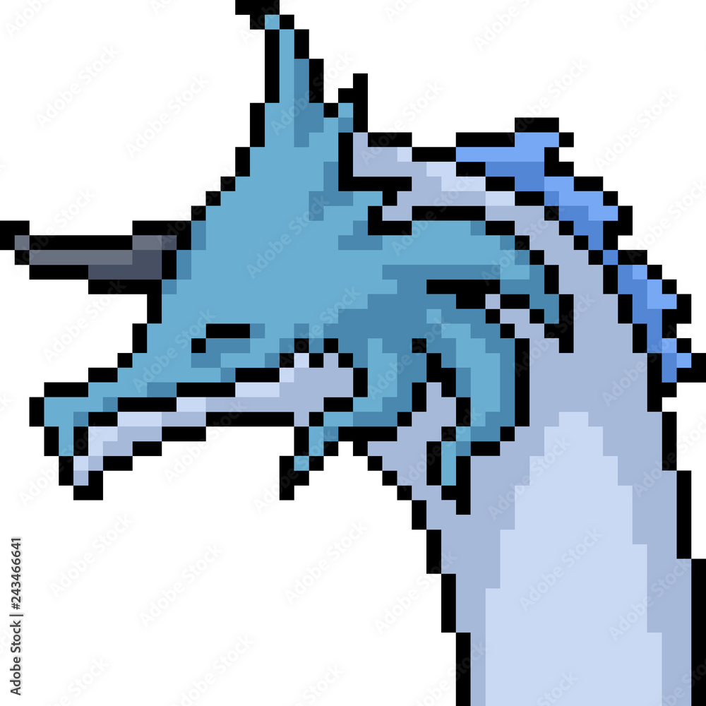 vector pixel art monster head vector pixel art monster head