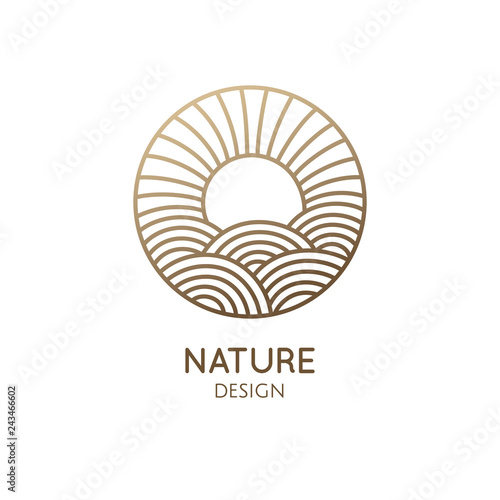 Round logo sunny sea