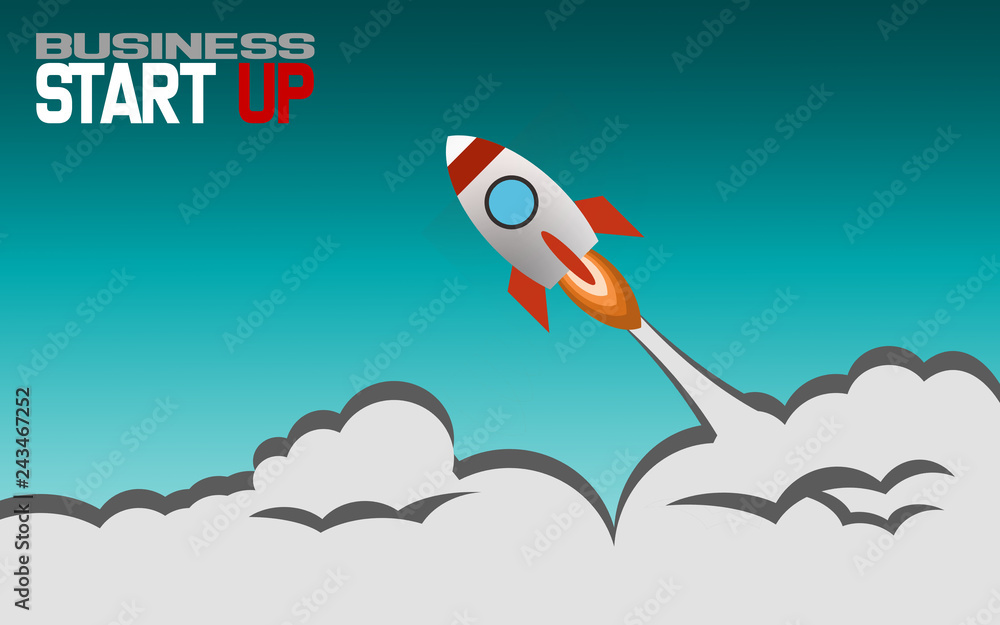 Rocket Ship and business start up Rocket Ship and business start up