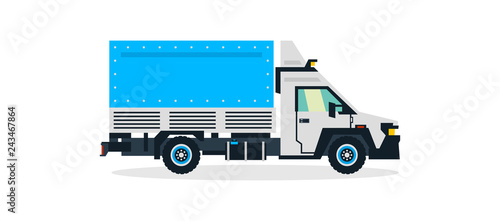 Truck, commercial transport, transport for the delivery of goods. Shipping. Vector illustration