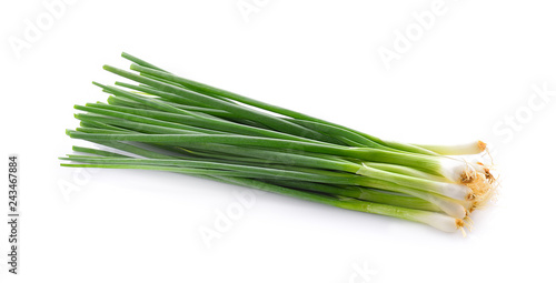 Fresh onion isolated on white background