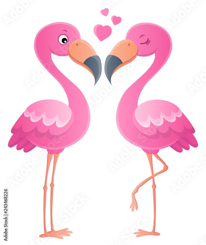 Valentine flamingos topic image 1