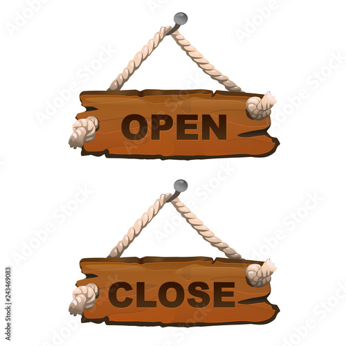 Wooden sign vector illustration
