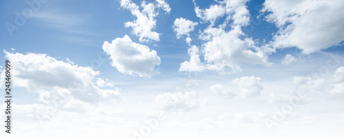 Fototapeta Clear blue sky and white clouds