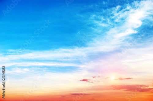 Sunrise summer sky panorama © 1xpert