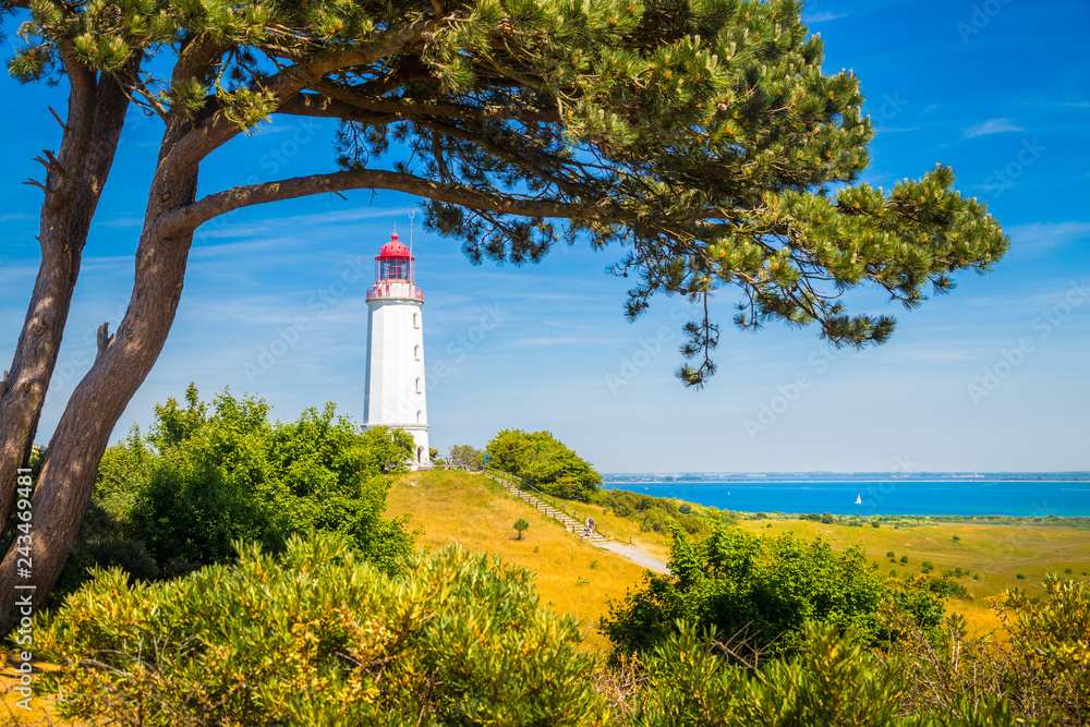 Lighthouse Dornbusch on the island Hiddensee, Rügen, Ostsee, Germany