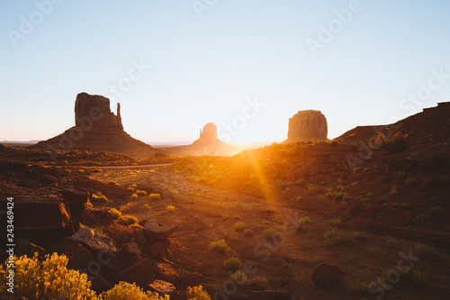 Monument Valley at sunrise  Arizona  USA