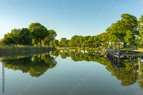 Amazing view of the Gota canal in evening sunlight