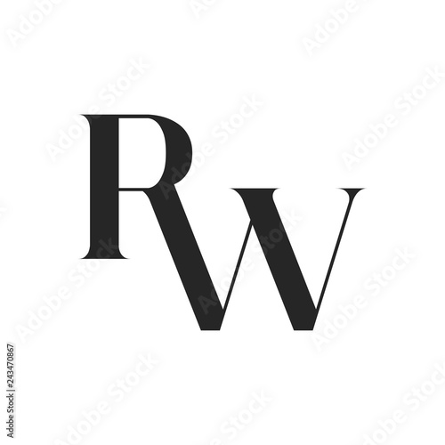 RW logo, monogram, vector