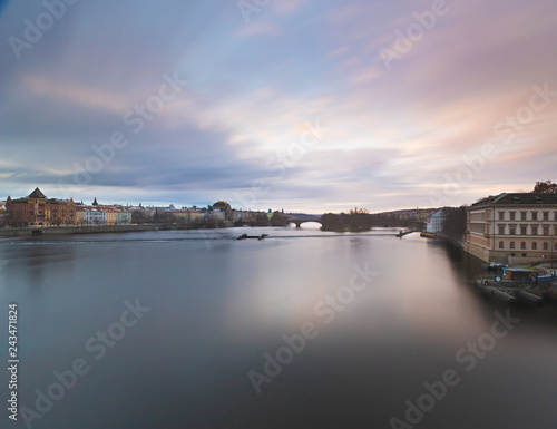 Bild auf Leinwand Vltava sunrise in Prague