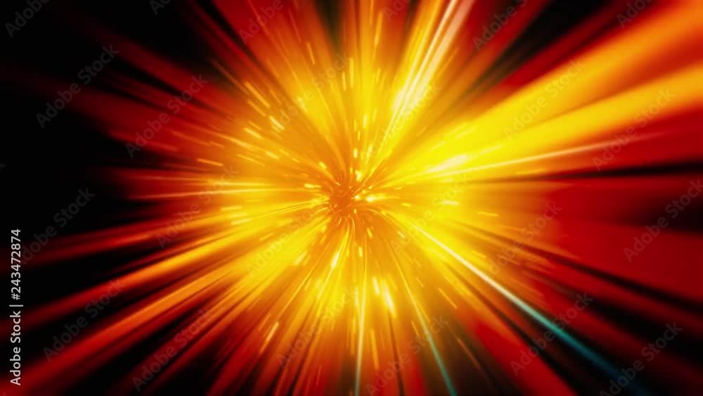Fiery Speed Lines Tunnel. Seamlessly Looping Animated Background. Fiery Speed Lines Tunnel. Seamlessly Looping Animated Background.