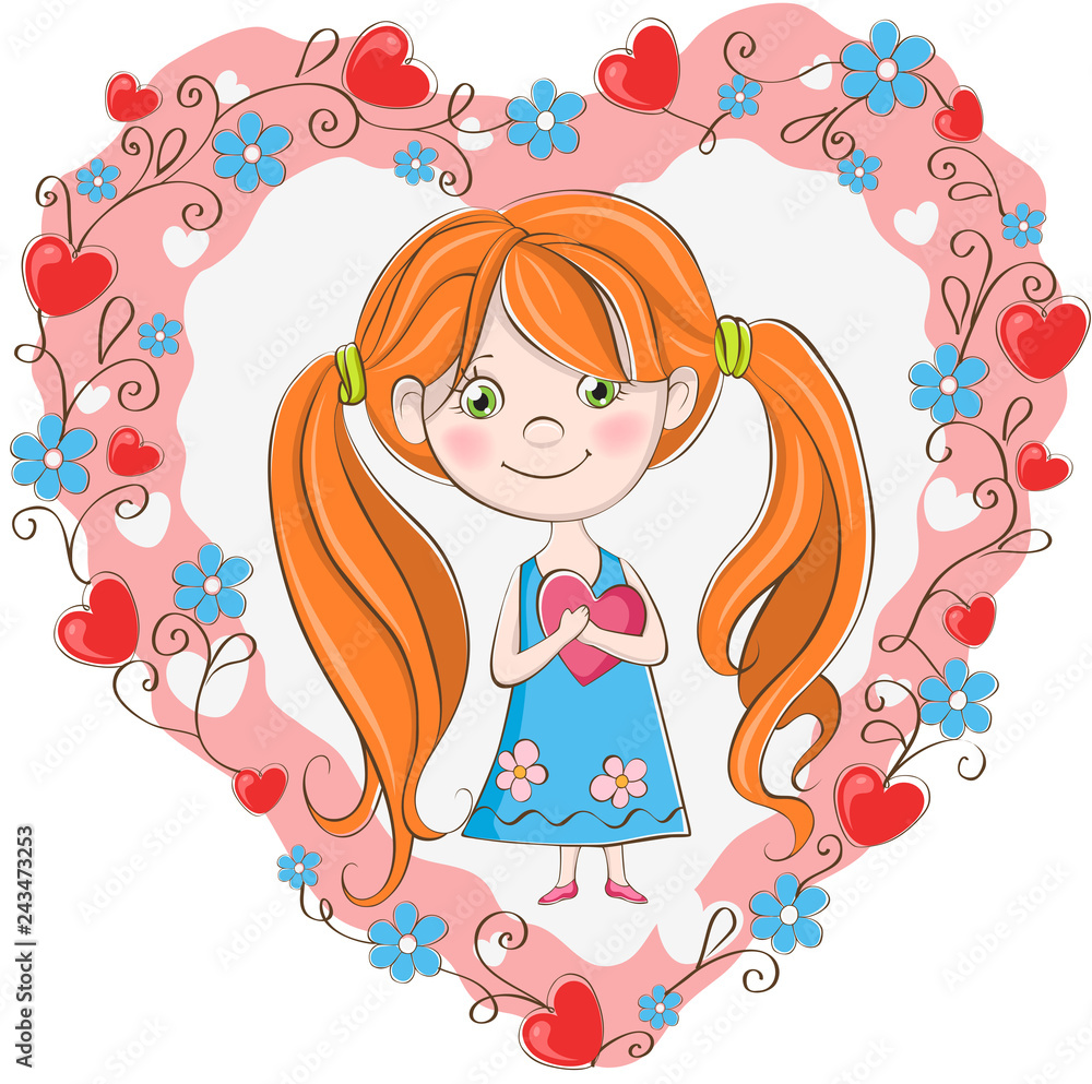 Girl with heart Girl with heart