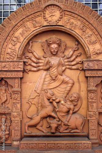 Durga Mahishamardini exposed in the Indian Museum in Kolkata