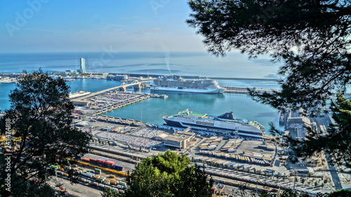 Beautiful panoramas of European cities. Barcelona, ​​Spain