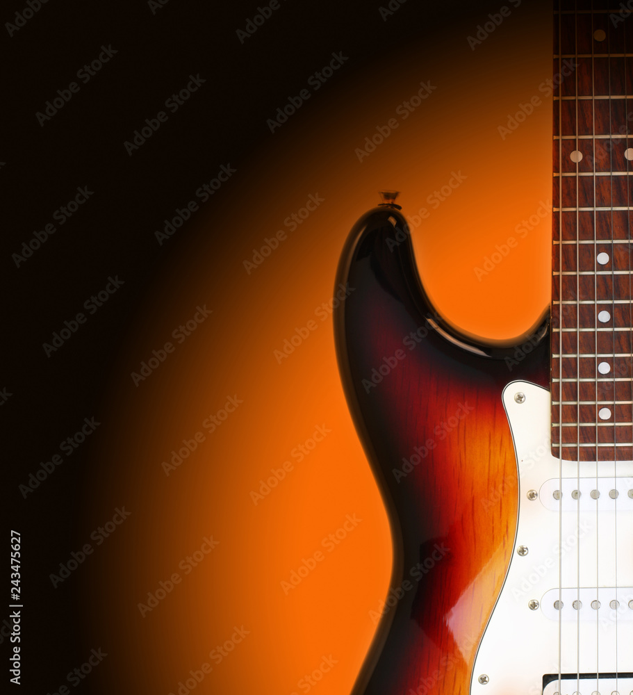 Obraz premium electricguitar isolated on gradient background