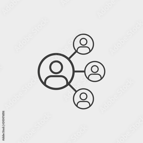 Share icon in a flat design. Vector illustration