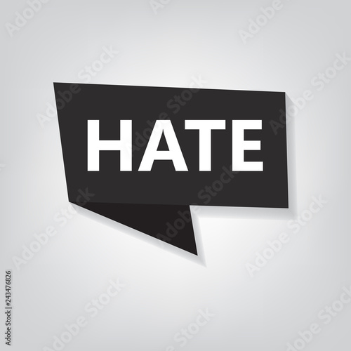 hate word on a speech bubble