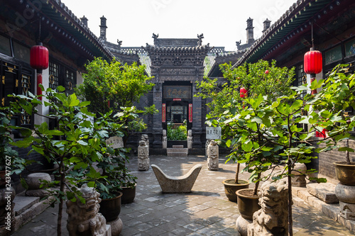 Aug 2013 - Pingyao, Shanxi province, China - One of the courtyards of Ri Sheng Chang, the oldest bank in the world in Pingyao Ancient City. Pingyao is a UNESCO World Heritage Site