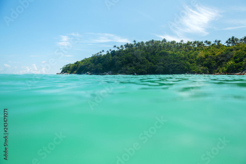 sea surface in a bay of the Koh Racha Yai island in Thailand at the Phuket photo