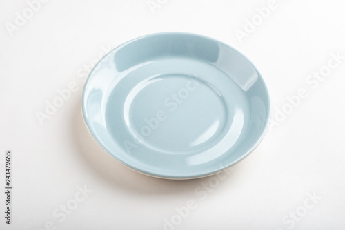 Blue ceramic tea plate
