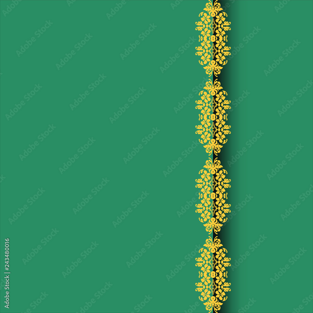 Postcard with a beautiful damask pattern vector eps 10. Postcard with a beautiful damask pattern vector eps 10.