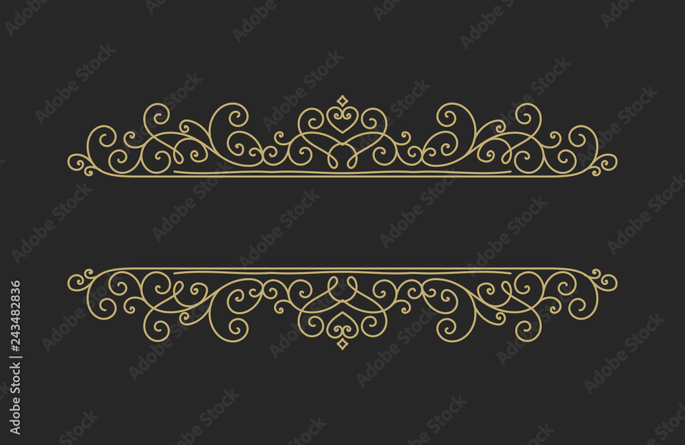 Hand drawn decorative border in retro style Hand drawn decorative border in retro style